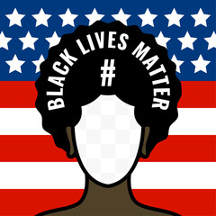 Black Lives Matter Afro Template