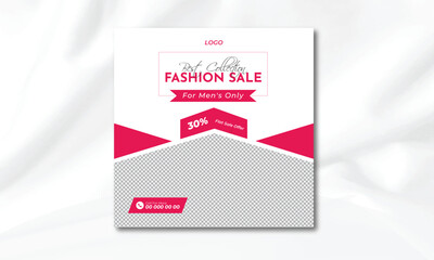 social media template banner blog fashion sale promotion. fully editable Instagram and Facebook square post organic sale poster vector background
