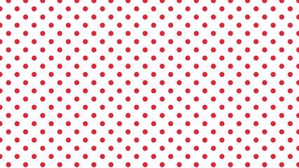 Red Polka Dots on White Background