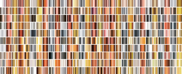 Illustration preset gradient fill, metal gradient color combination.