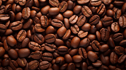 Fototapeta premium background full of coffee beans, Generative Ai