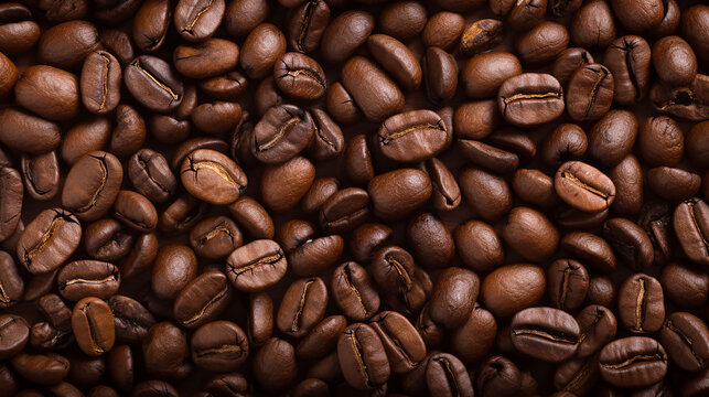 background full of coffee beans, Generative Ai