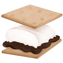 S’more roast marshmallow open sandwich