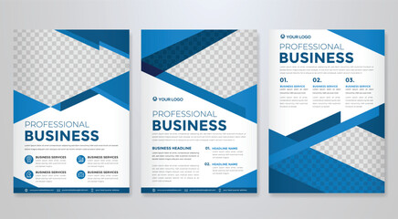 set of business flyer template with minimalist layout and modern style use for promotion kit and product publication