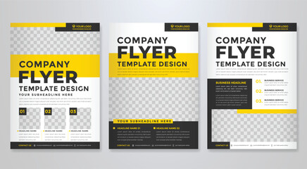 set of business flyer template with minimalist layout and modern style use for promotion kit and product publication