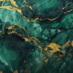 Obraz premium Luxury Marble Digital Art - Green Marble with Gold, Background 4K Quality, JPEG