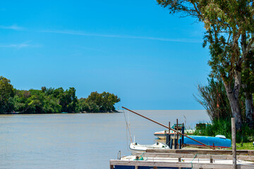 Embouchure du fleuve Sélé dans la région Campanie en Italie