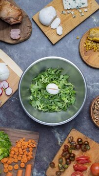 Timelapse de ensalada formato para RRSS vertical