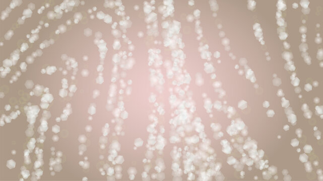 Abstract Vector Pink Background with Silver and White Light Spots. Magic Shiny Pastel Print. Baby Print. Romantic Bokeh Blurred Page Design for St' Valentines Day.  Gentle Stardust Pattern.