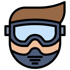 mask line icon,linear,outline,graphic,illustration