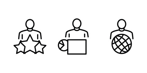 Expert Human Skills Collection Icons Set Vector. 
