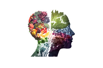 A conceptual image of the health benefits of fruits and vegetables. Generative AI.