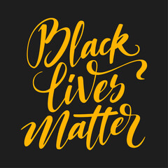 Black Lives Matter Lettering Art