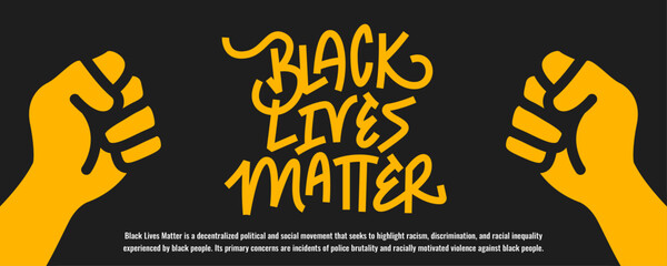 Black Lives Matter Black Banner