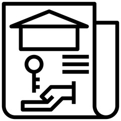 RENTAL PROPERTY line icon,linear,outline,graphic,illustration