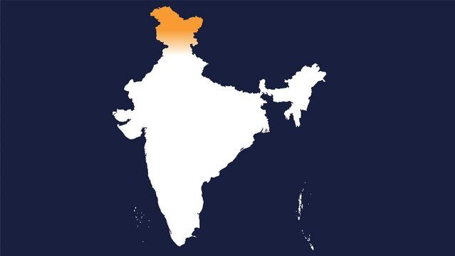 Indian Map overlapping with Indian flag Tricolor video 