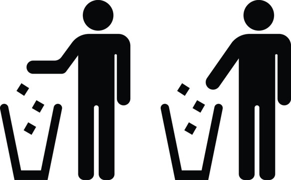 trash icon. Vector isolated on white background.