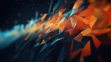 Modern digital abstract 3D background. Copy space