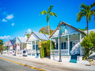 Tropical Architecture..Key West, Florida, USA - obrazy, fototapety, plakaty