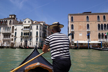 Fototapeta na wymiar Inside venetian gondola