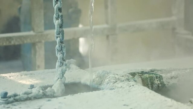 Adding liquid chemicals to soap ingredients for combustion in the feed hopper tank