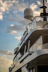 Fototapeta na wymiar Luxury yacht, detail, northern Mediterranean
