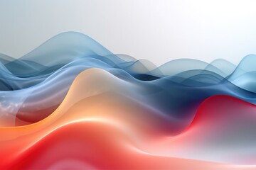 Blue and Red Minimalist Modern Abstract Motion Background - Generative AI