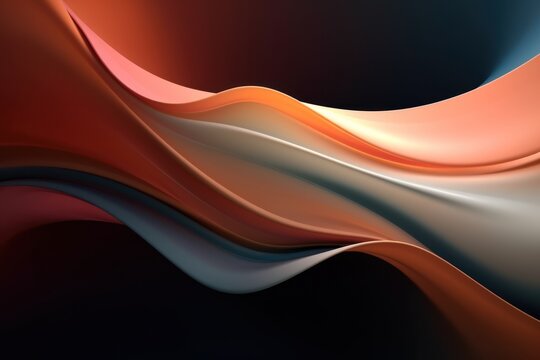 Red, Orange and Gray Minimalist Modern Abstract Motion Background - Generative AI