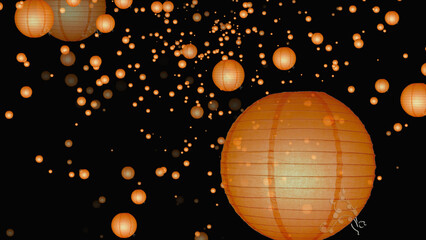 White lights with lovely paper lanterns. Beautiful decorating.