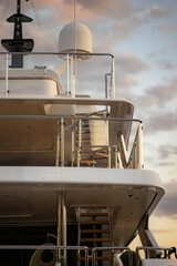 Luxury yacht, detail, northern Mediterranean