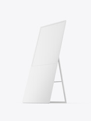 A Frame Touch Screen Capacitive Portable 4K Digital Signage template. 3d illustration.