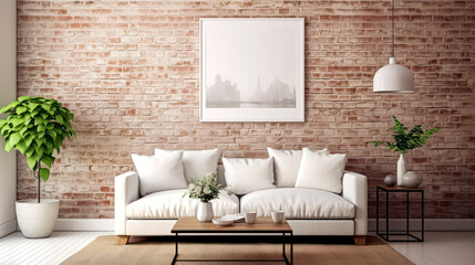 3D render Artistic Interiors- Enhancing Spaces with Mock-Up Posters, Brick Textures, and Relaxation with Sofa Designs.jpg