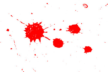 Grunge red droplet splash textured background (Vector). Use for blood decoration, halloween, bleeding injury