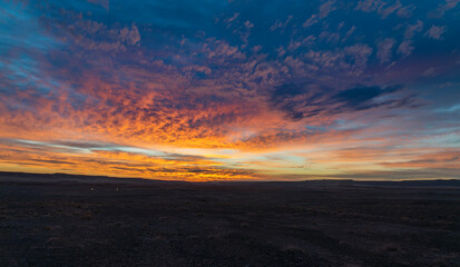 Fototapeta na wymiar Sunrise Skies On The Navajo Reservation In Arizona