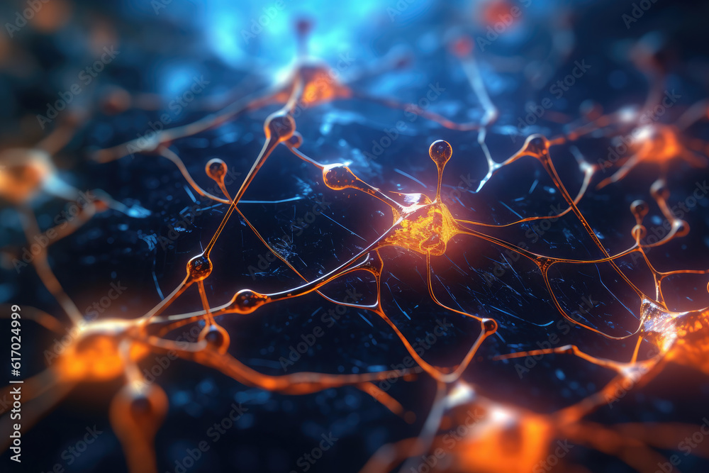 Aufkleber advanced artificial intelligence, neural network, ann.abstract graphics scheme of neural machine min
