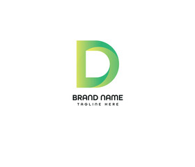 d modern letter logo design