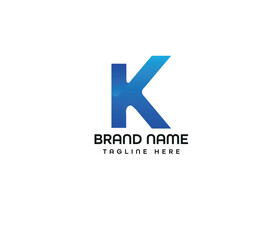 k modern letter logo design