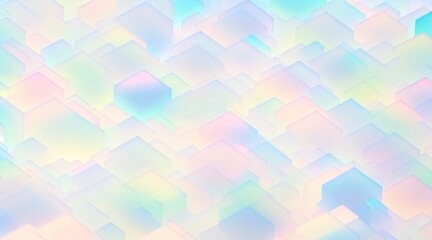Geometric 3D background with glassmorphism, soft light pastel palette, cubic shapes parallelepipeds vertical and horizontal lines square geometry, AI Generated wallpaper