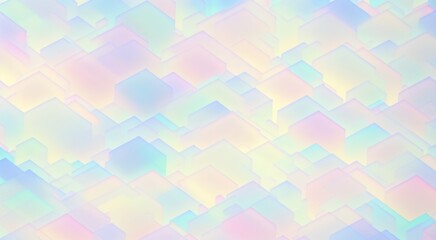 Geometric 3D background with glassmorphism, soft light pastel palette, cubic shapes parallelepipeds vertical and horizontal lines square geometry, AI Generated wallpaper