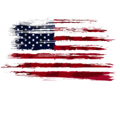 Fototapeta na wymiar Grunge America Usa Flag 4th Of July