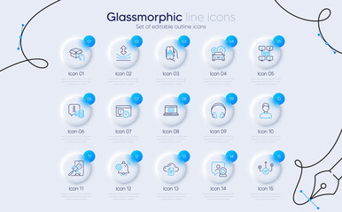 Set of Correct way, Online voting and Project deadline line icons for web app. Food app, Headshot, Hold box icons. Auction, E-mail, Car service signs. File storage, Notification bell, Info. Vector