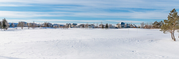 Fototapeta na wymiar Briarwood Park in the city of Saskatoon, Saskatchewan, Canada