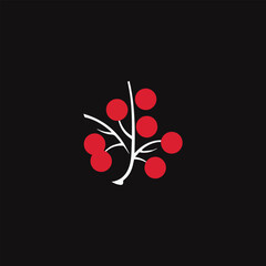 Cherry logo vector icon