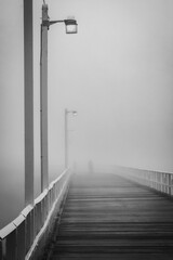Jetty on a foggy morning 
