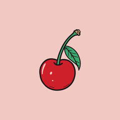 Cherry silhouette icon