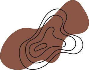 abstract organic shape line