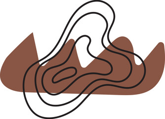 abstract organic shape line