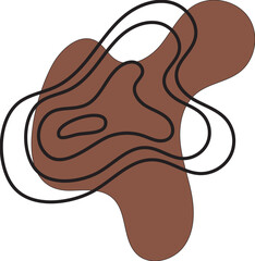 abstract organic shape line