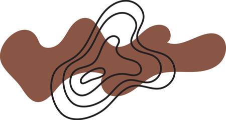 abstract organic shape line