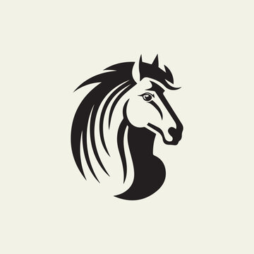 Horse Modern Minimal Logo Symbol Vector